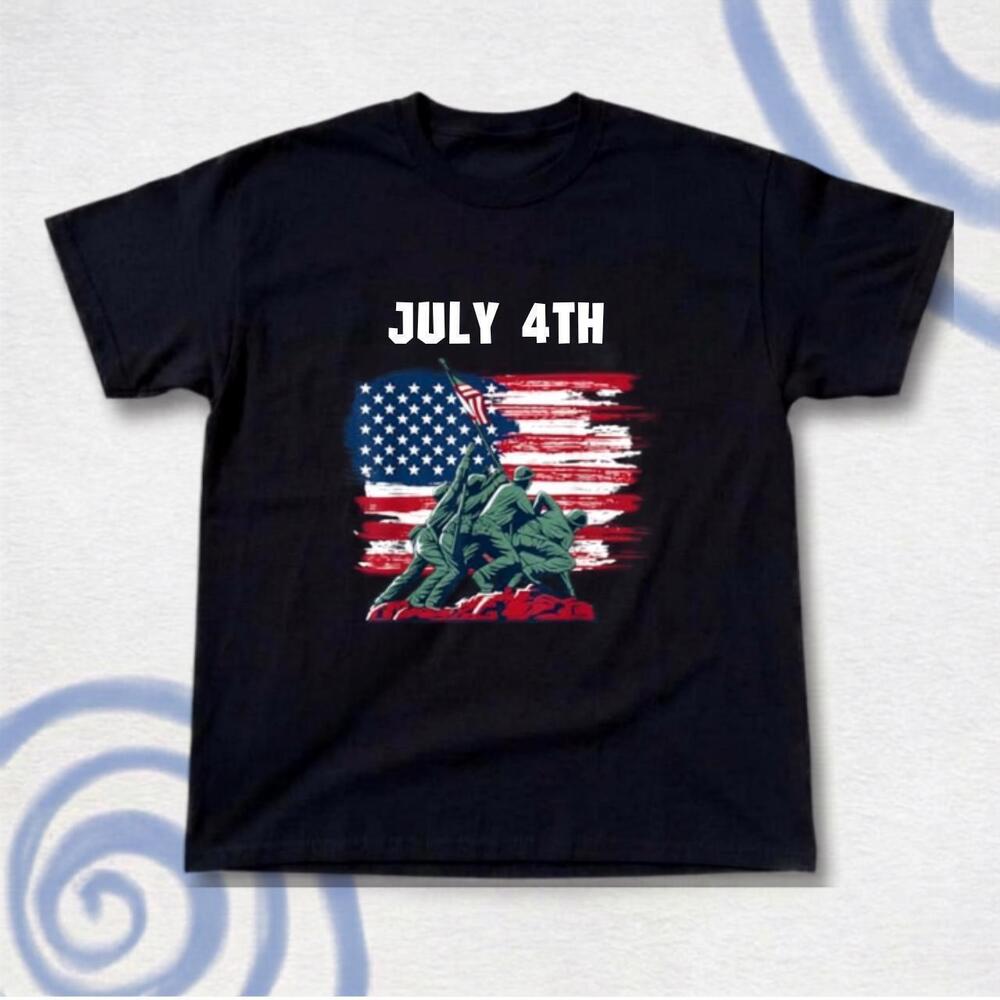 July 4Th Black T-Shirt